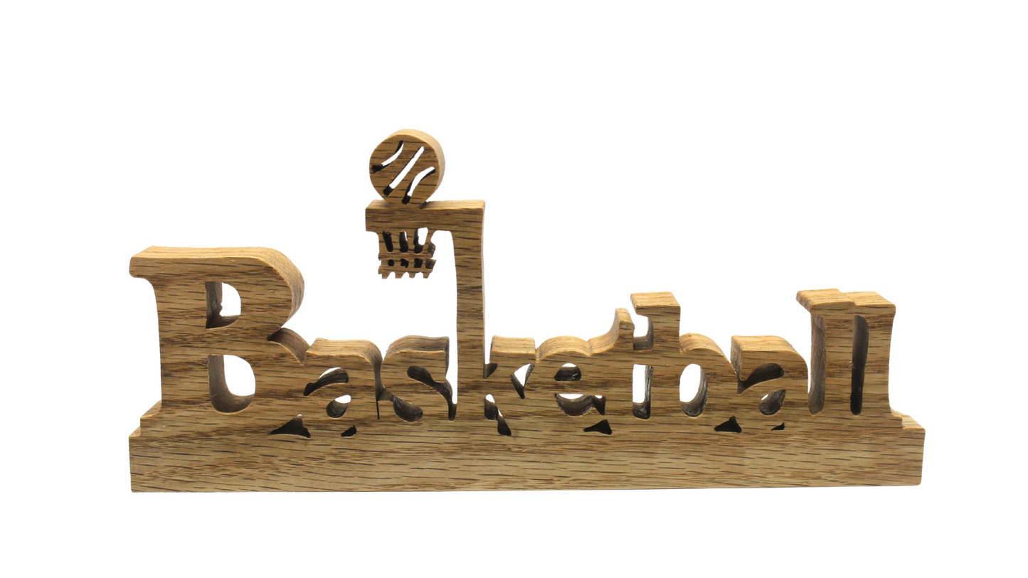 Basketball desk, credenza or mantel sign