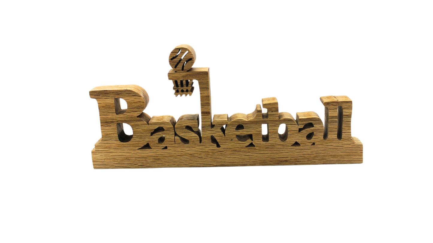Basketball desk, credenza or mantel sign