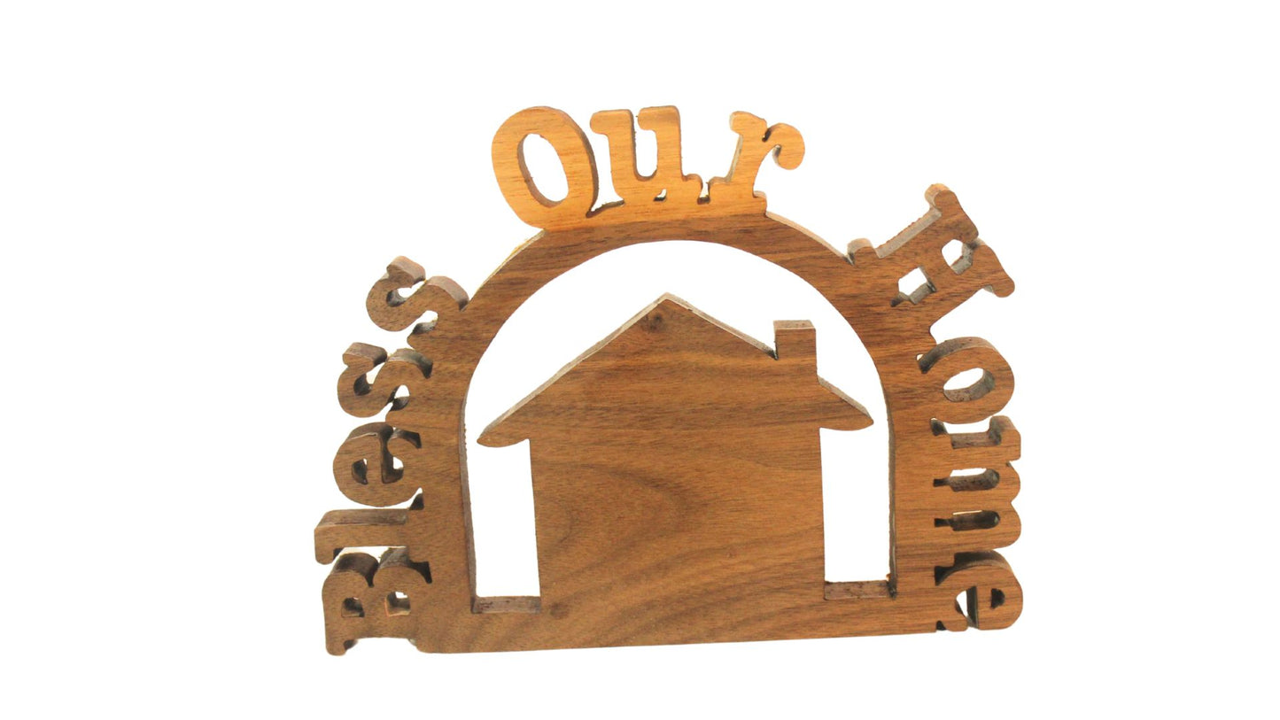 Bless Our Home handcrafted wall hanging