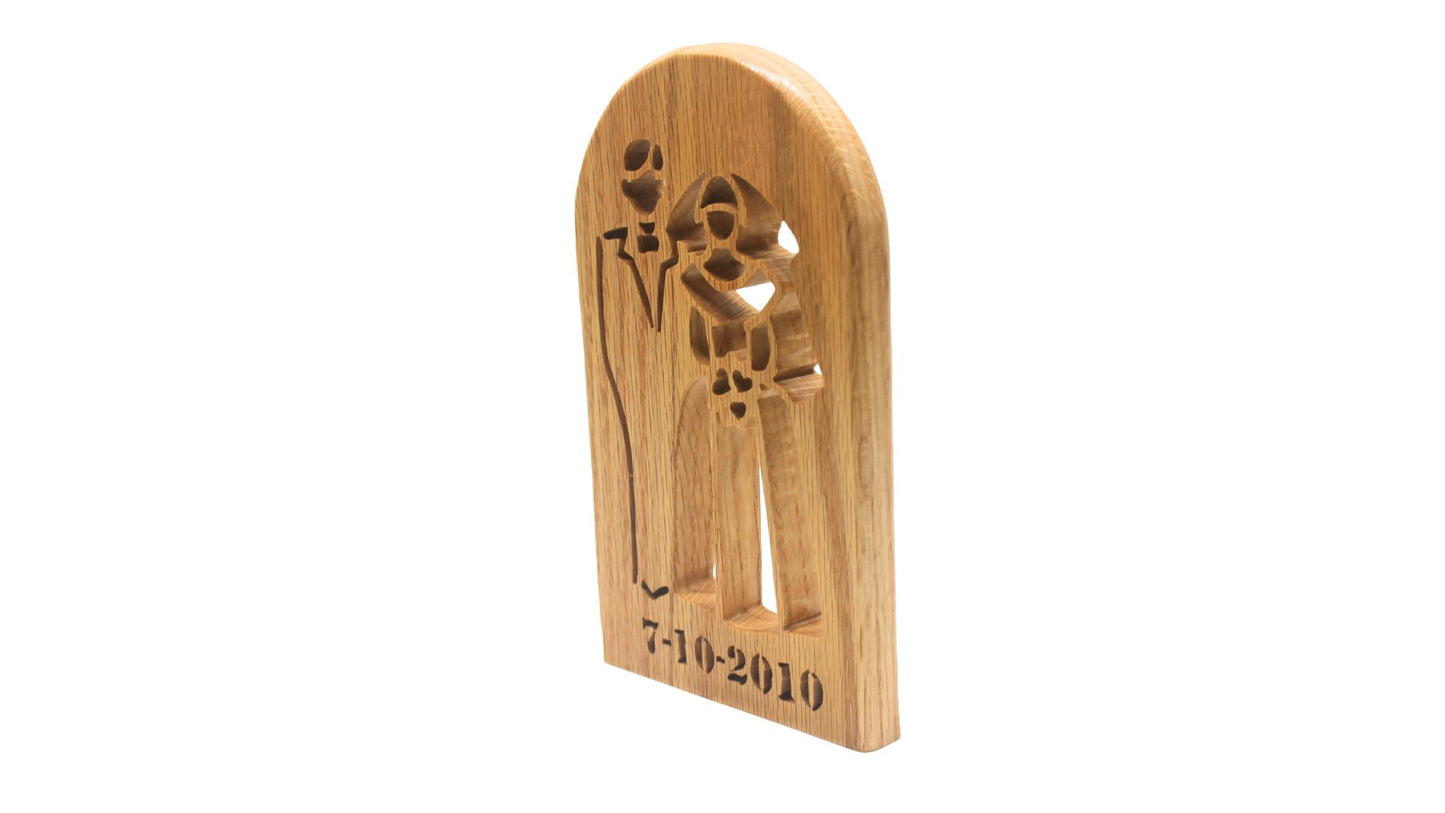 Wedding or anniversary plaque, can stand on a desk or shelf, or be hung on a wall. Please specify the date you want