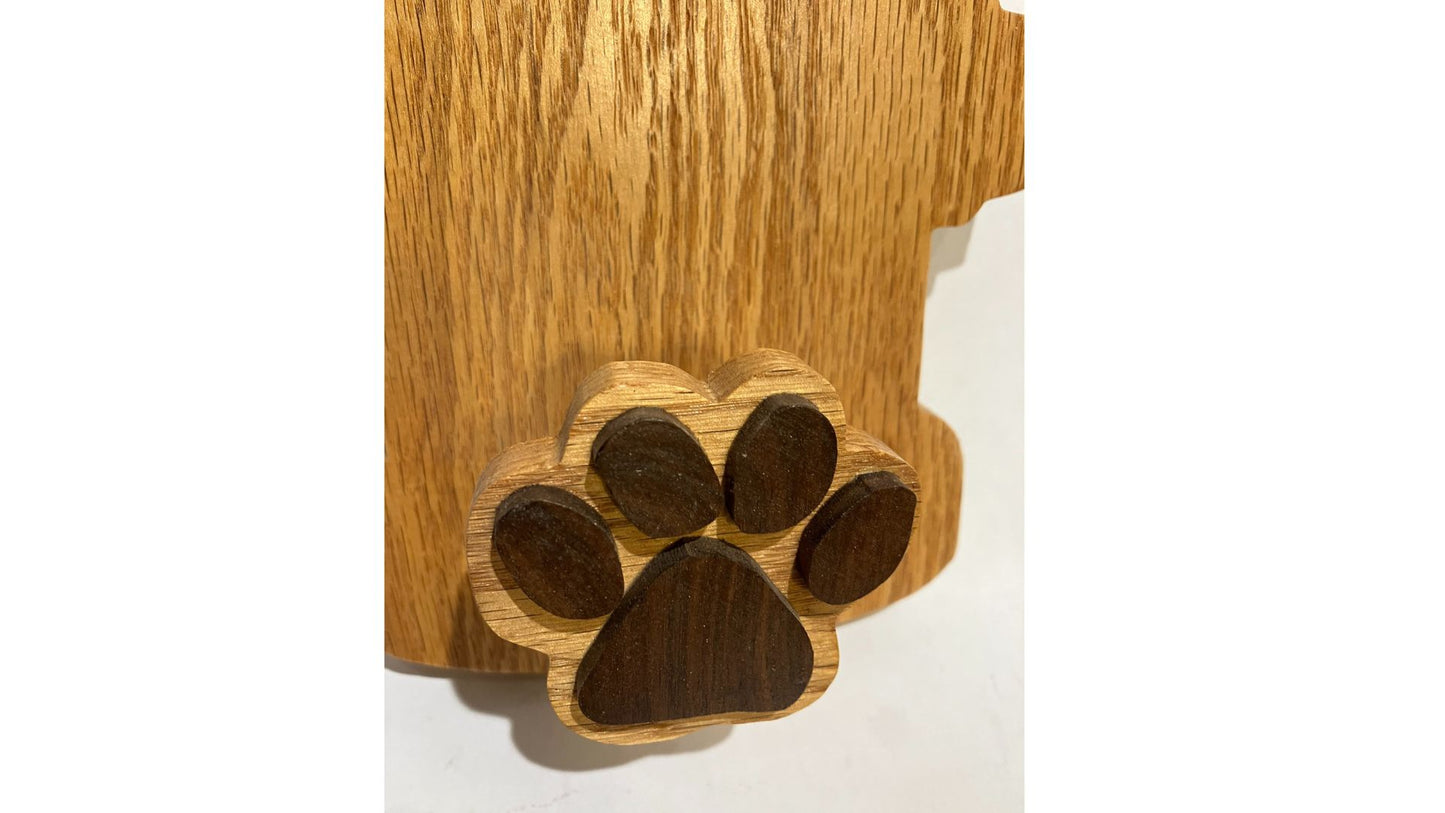 Fire hydrant dog leash holder with a paw shape added is sure to generate comments. Why settle for something boring?
