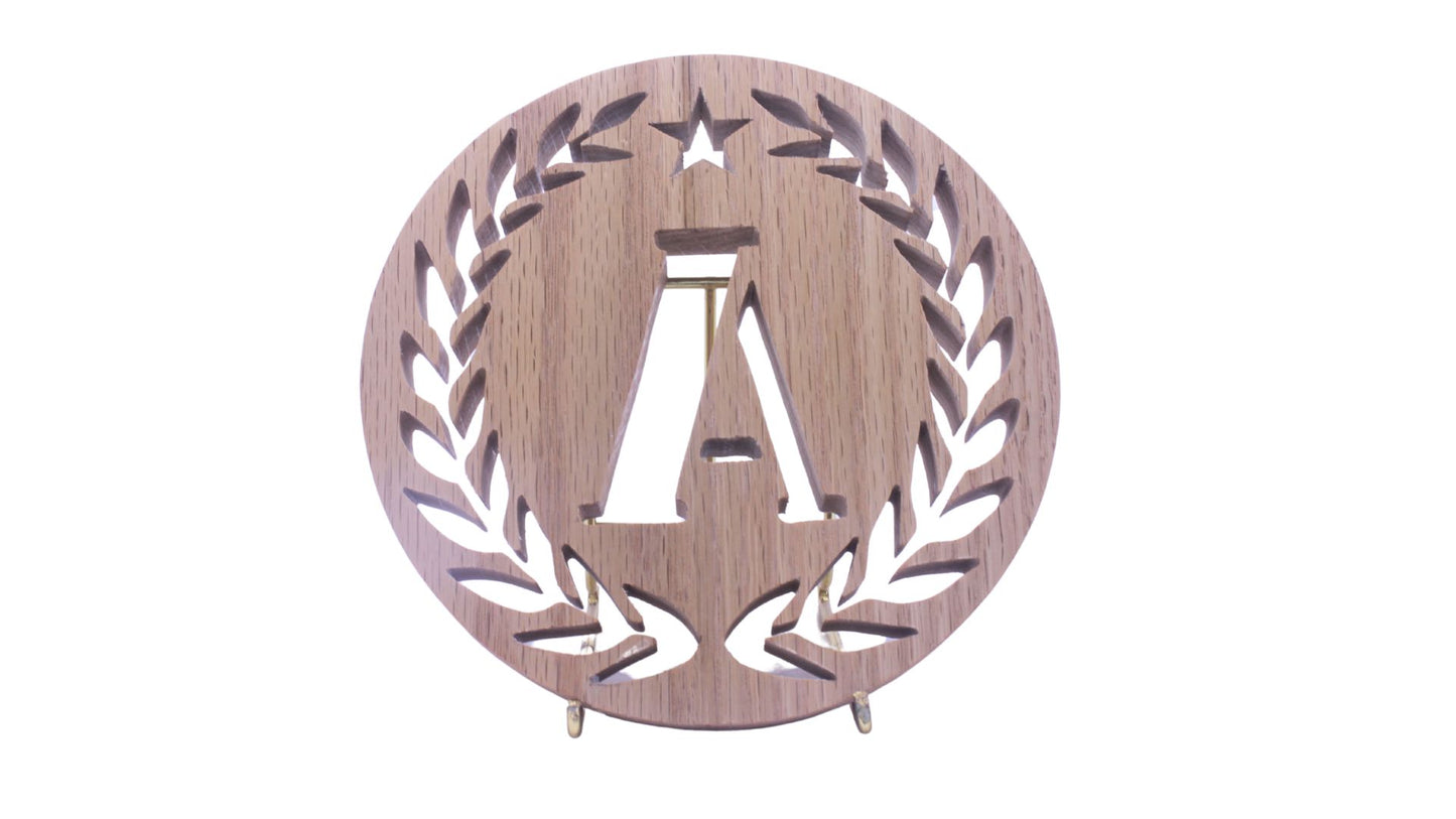 Handcrafted wood trivet with your initial