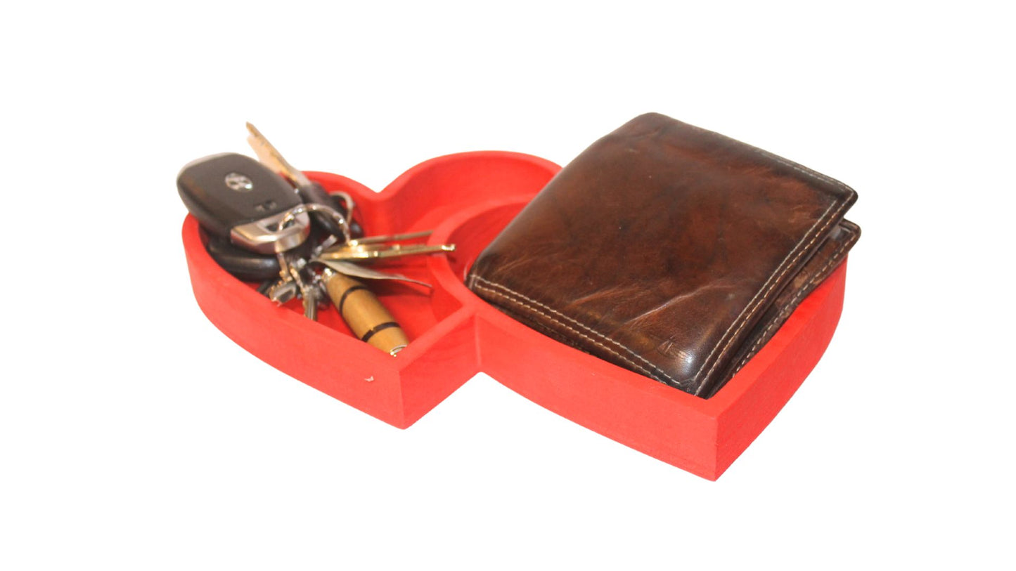Double heart tray to use as a candy dish or for a catchall