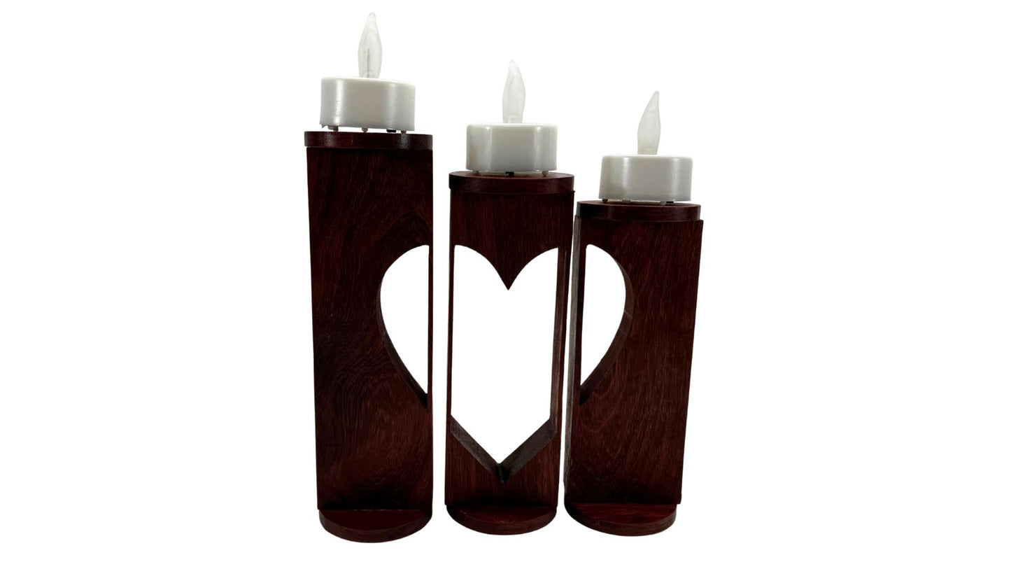 Heart tea light stand