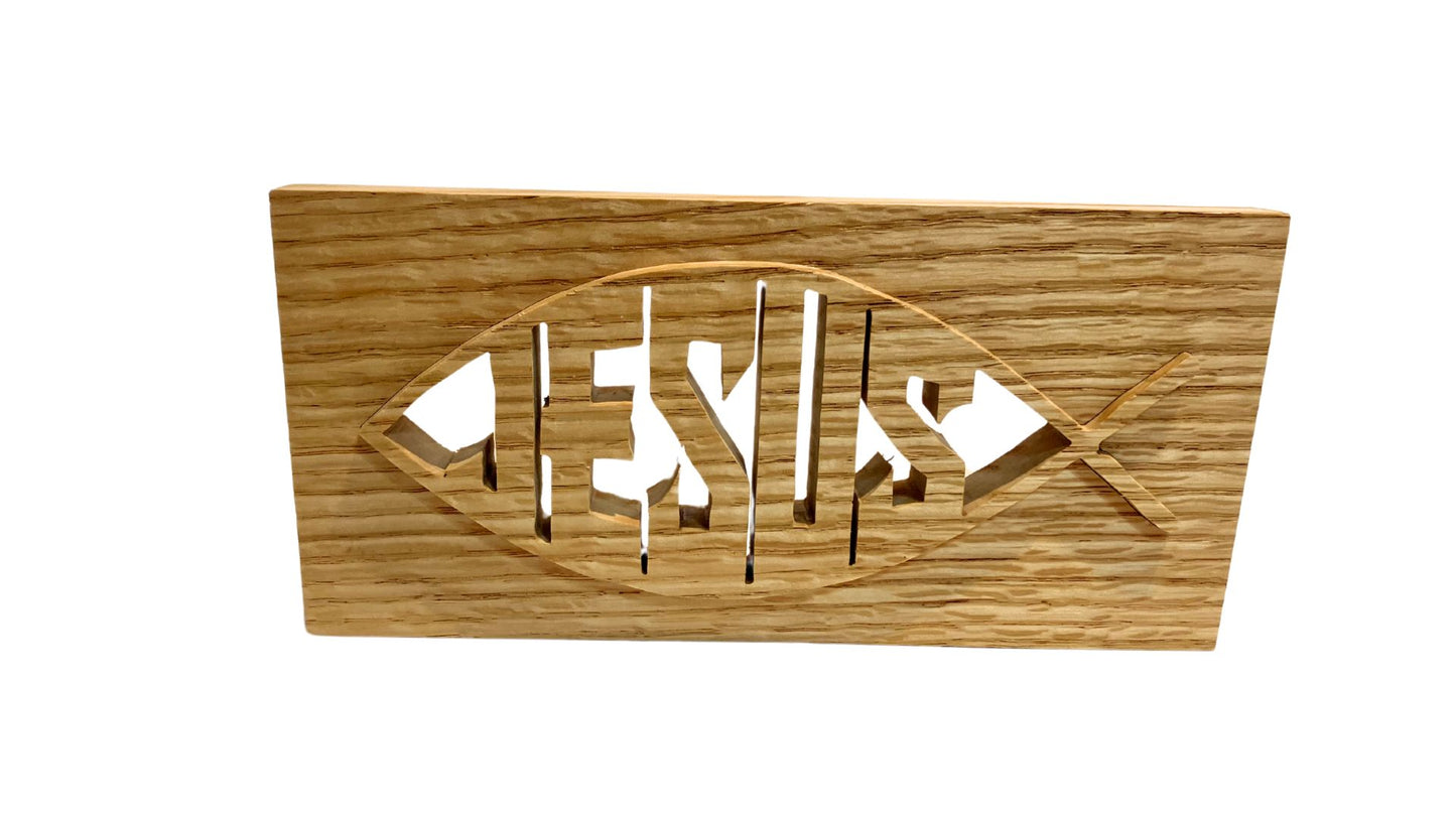 Jesus relief cut plaque