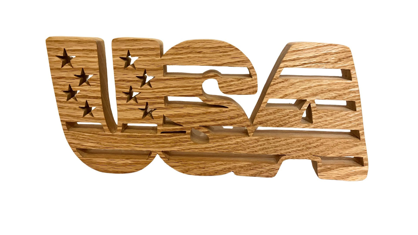 USA sign for desk, shelf, or wall hanging