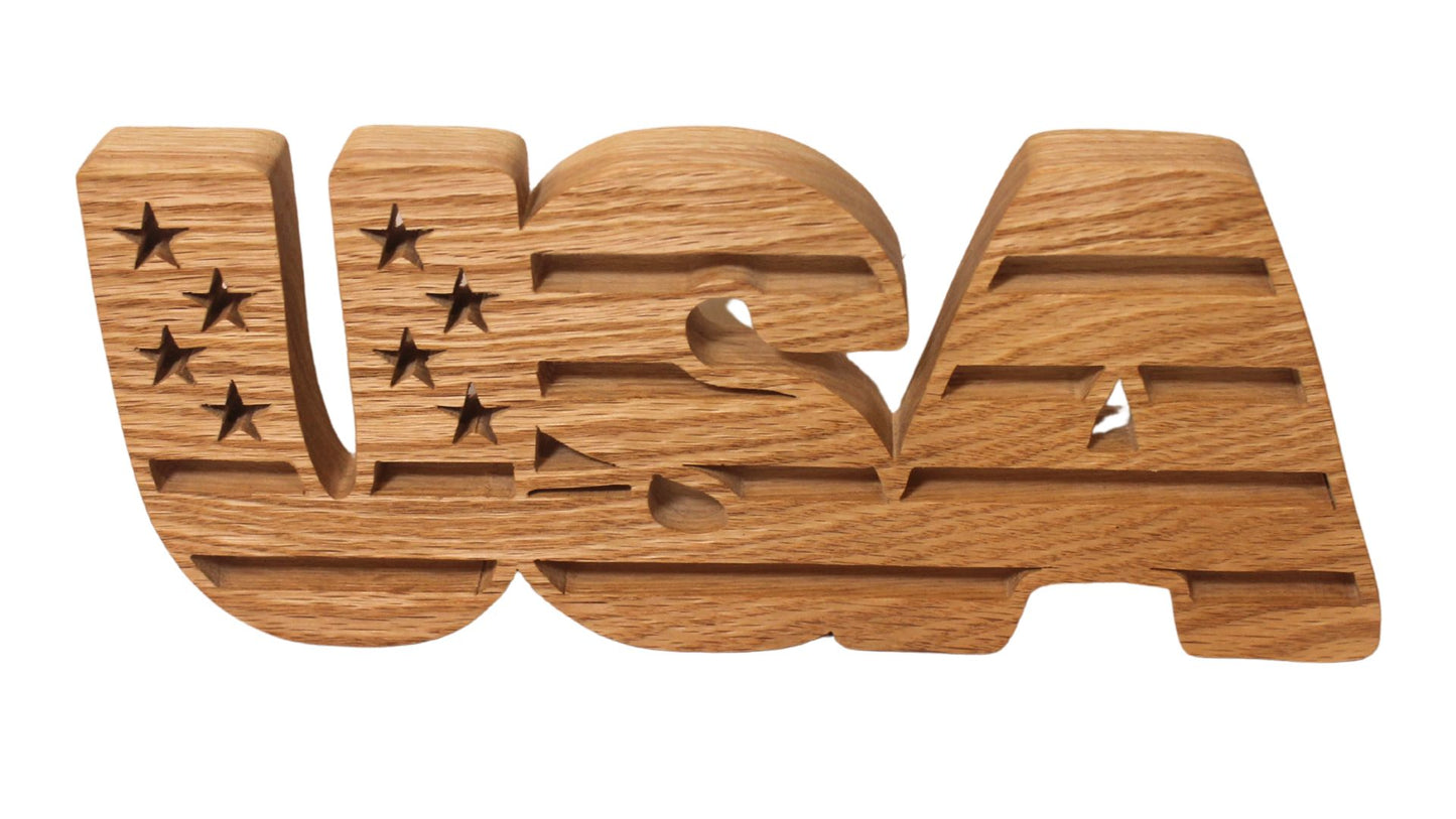USA sign for desk, shelf, or wall hanging