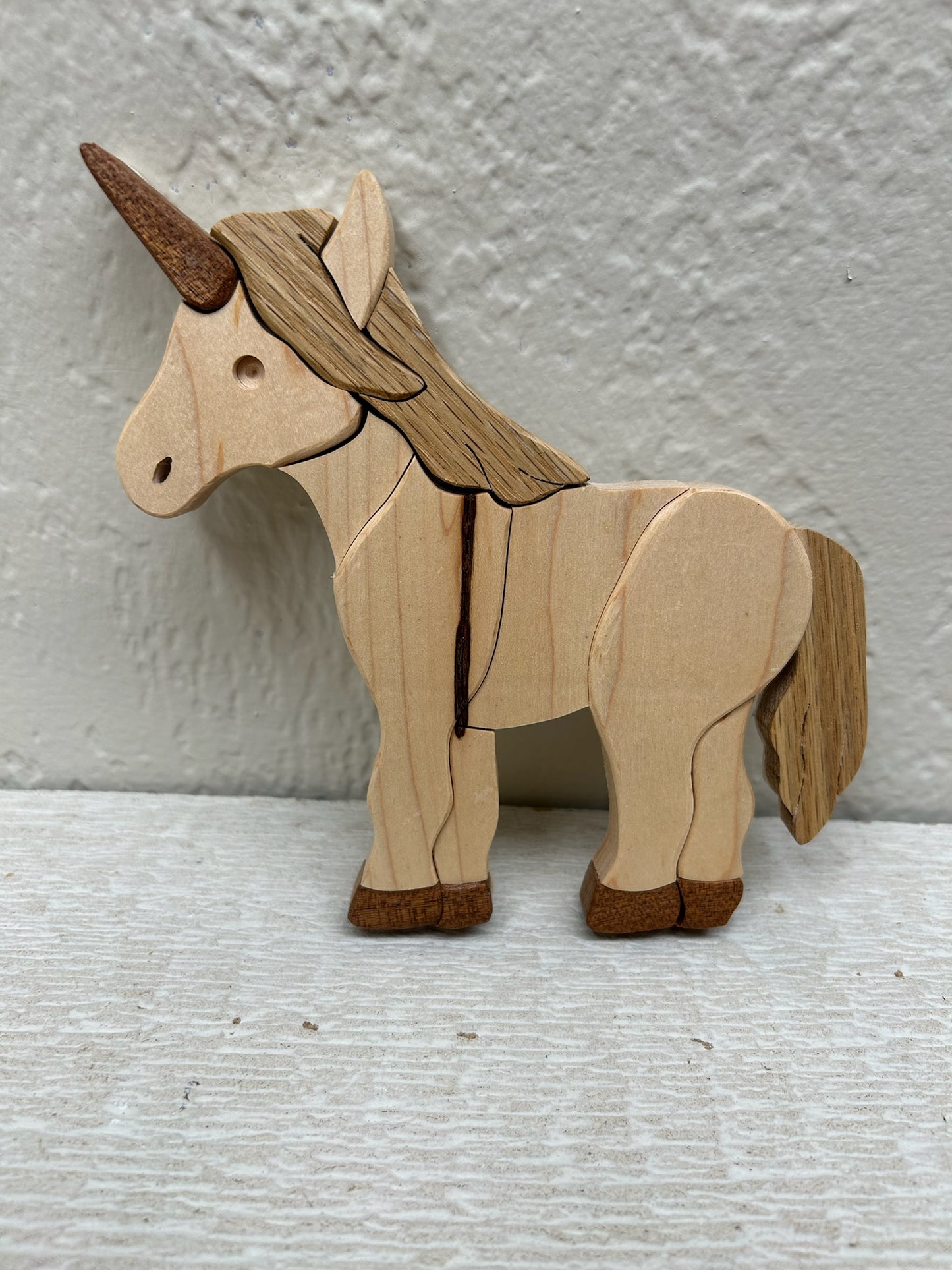 Intarsia unicorn