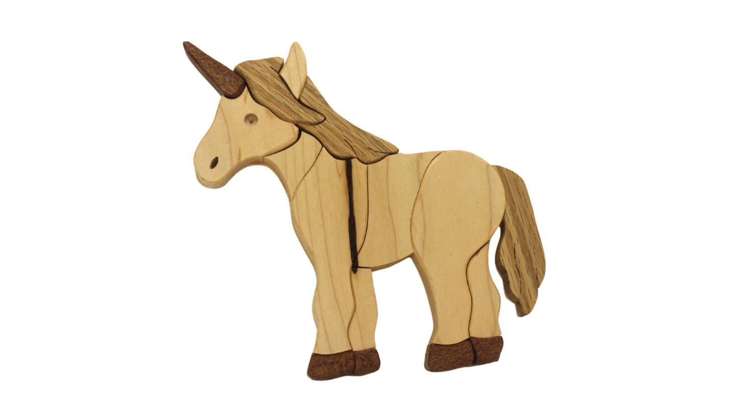Intarsia unicorn