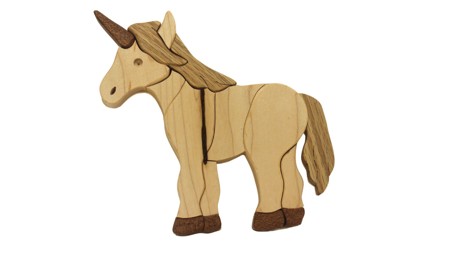 Intarsia unicorn