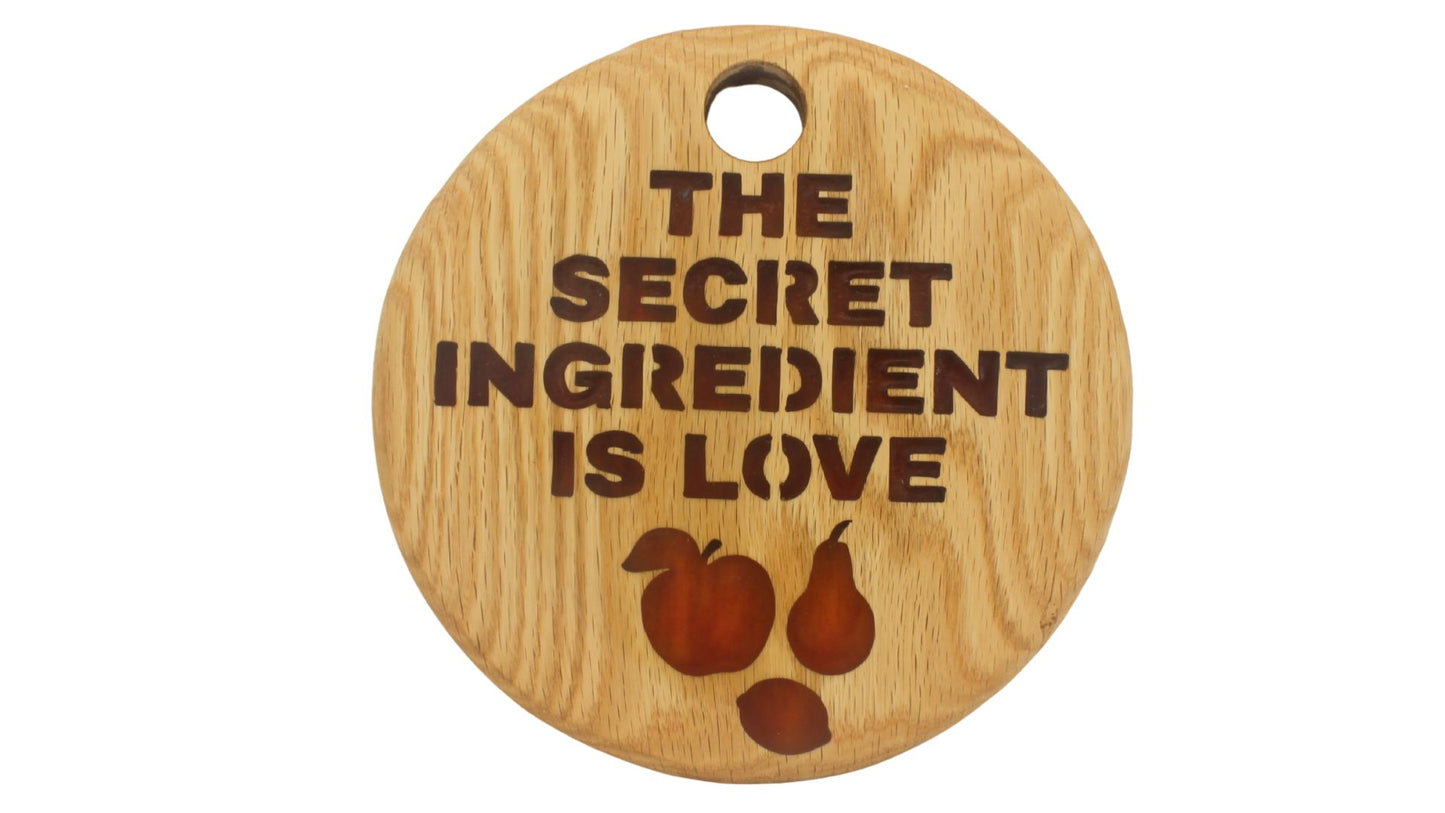 Secret Ingredient Is Love trivet/cutting board
