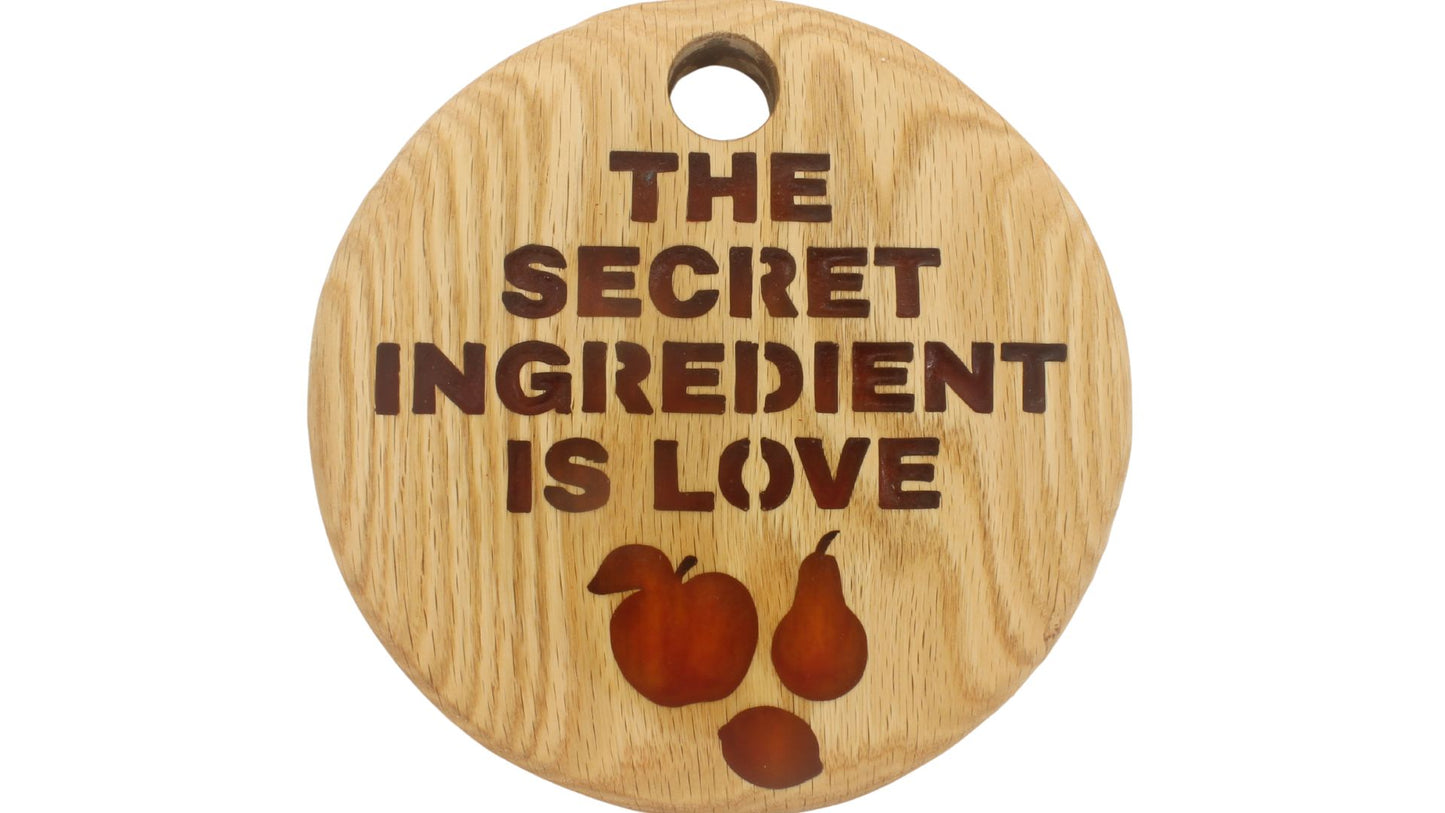 Secret Ingredient Is Love trivet/cutting board