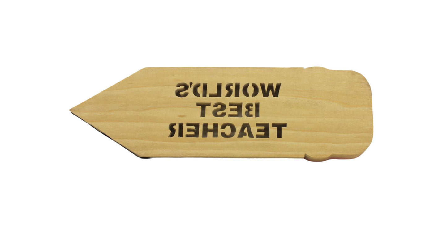 World's Best Teacher sign