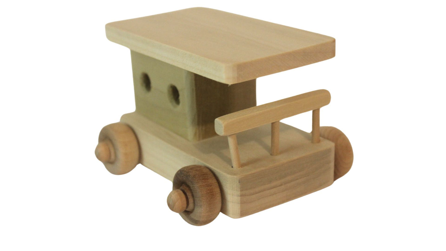 Personalized Wood Toy Train with Engine, Eight Cars, and a Caboose to Spell a Child's Name