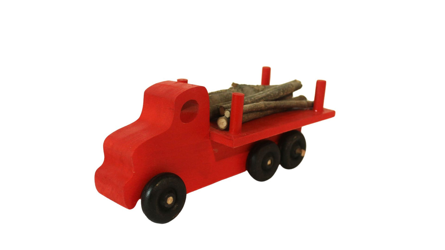 Logging Truck, Solid Hardwood, Branches to Simulate Trees Inclided