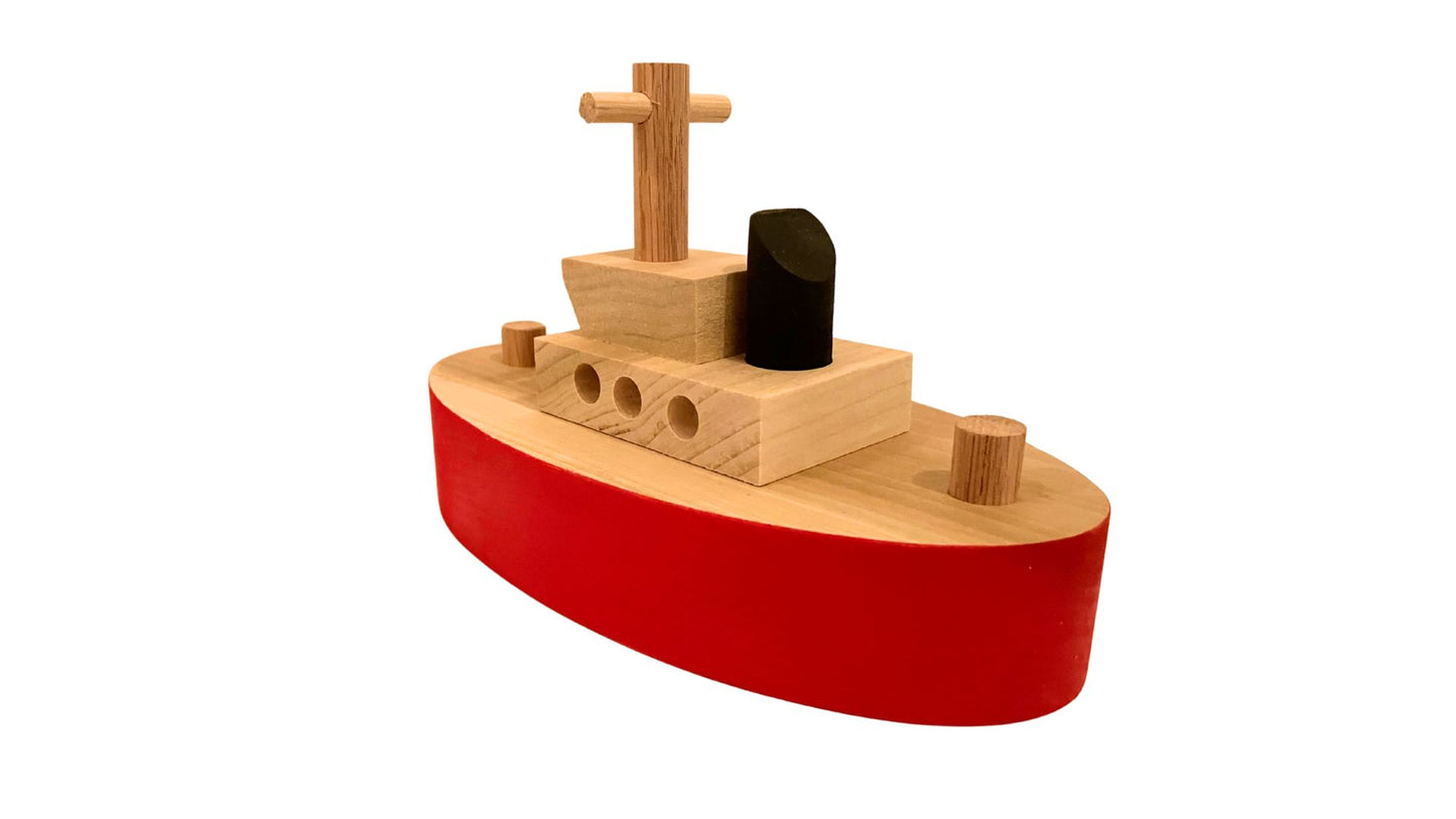 Toy Wooden Tugboat II (Indoor Use Only, Not Designed To Float)