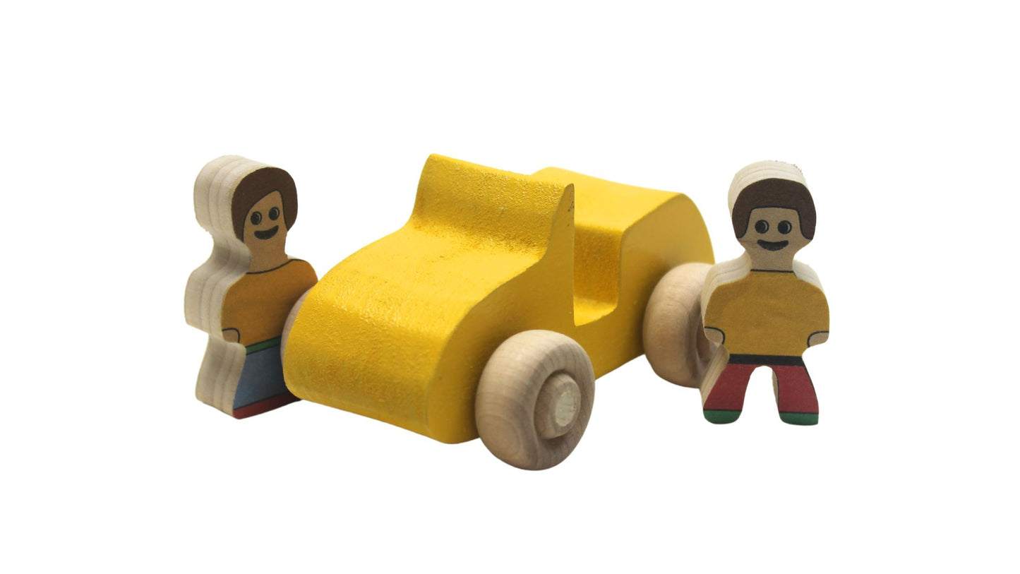 Handcrafted Wooden VW Car Carrier Truck