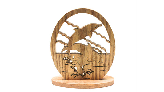 Porpoises playing desk or shelf decoration
