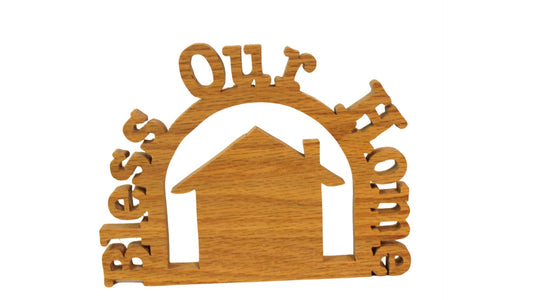 Bless Our Home handcrafted wall hanging