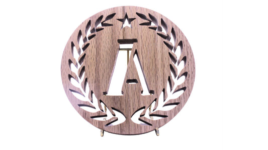 Handcrafted wood trivet with your initial
