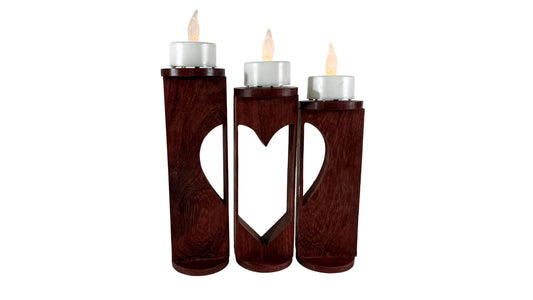 Heart tea light stand