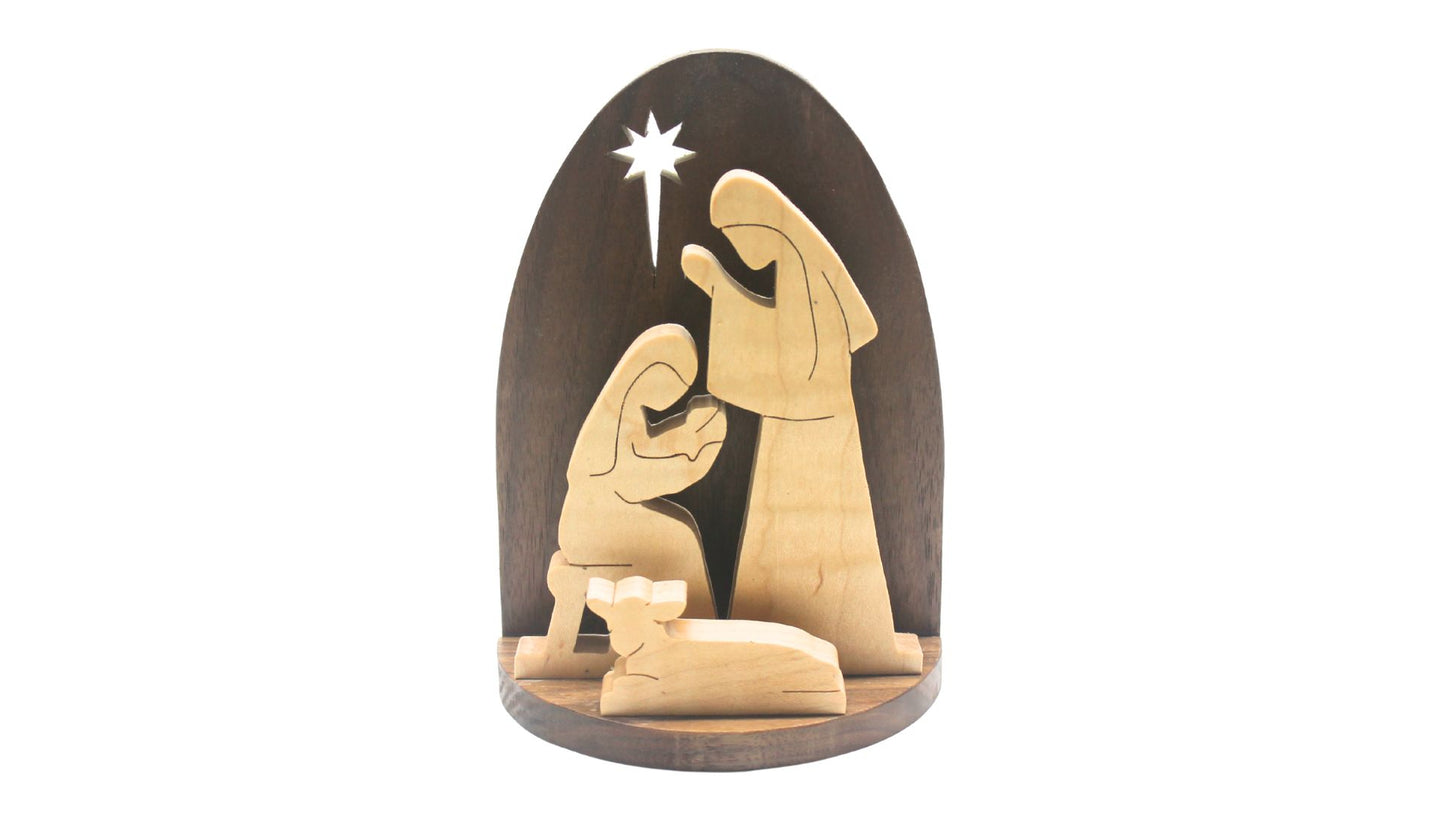 Simple nativity on base with backer