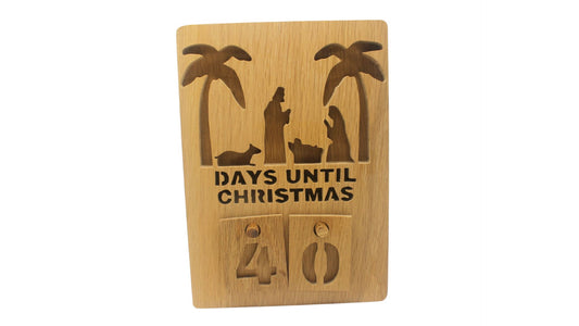 Days Until Christmas Nativity scene