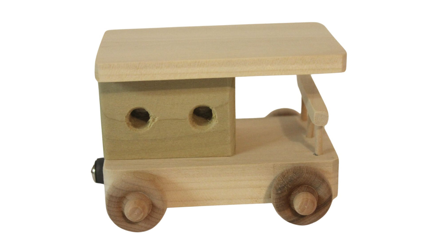 Personalized Wood Toy Train with Engine, Five Cars, and Caboose to Spell a Child's Name