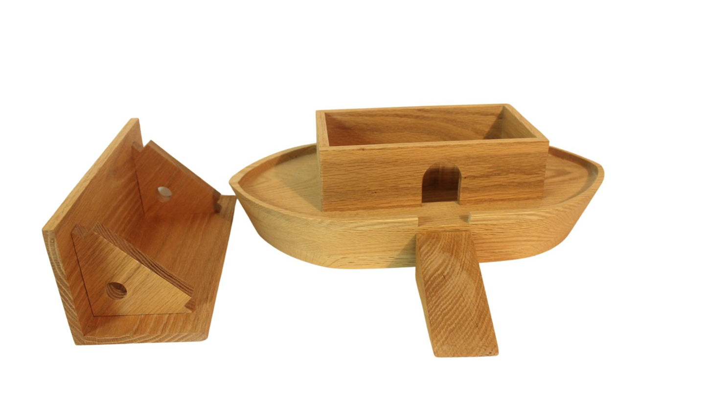 Noah's Ark with Over 20 Pairs of Animals and Removable Roof to Store Animals Inside