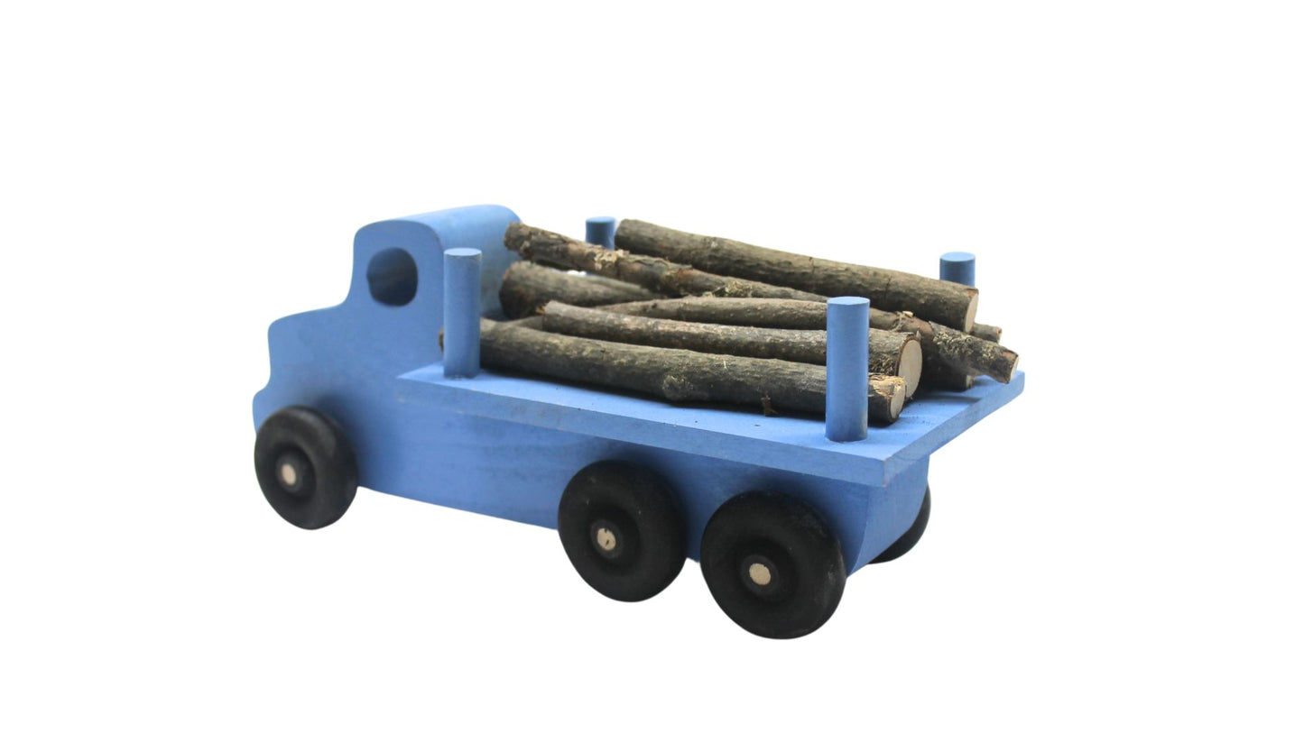 Logging Truck, Solid Hardwood, Branches to Simulate Trees Inclided