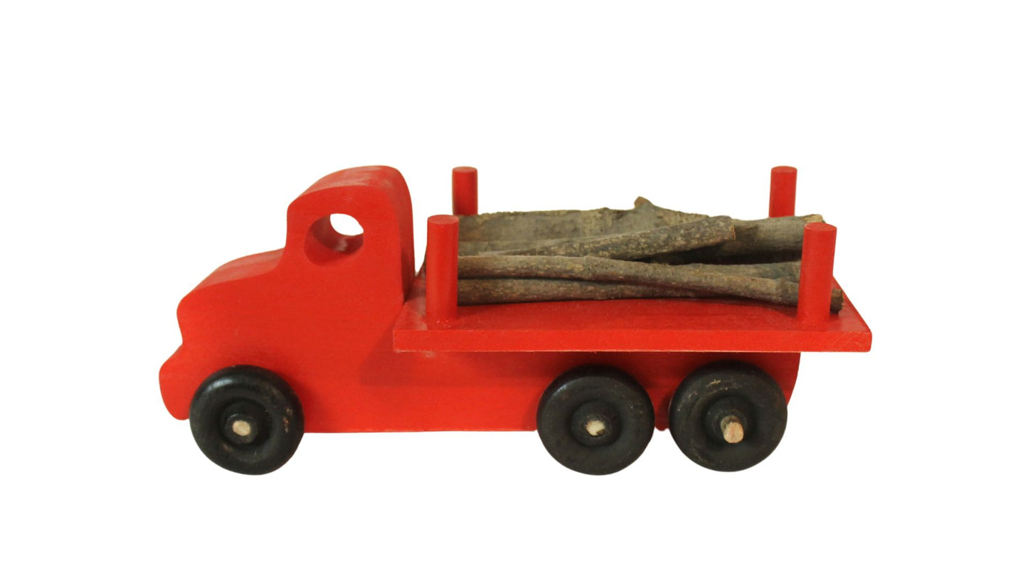 Logging Truck, Solid Hardwood, Branches to Simulate Trees Inclided