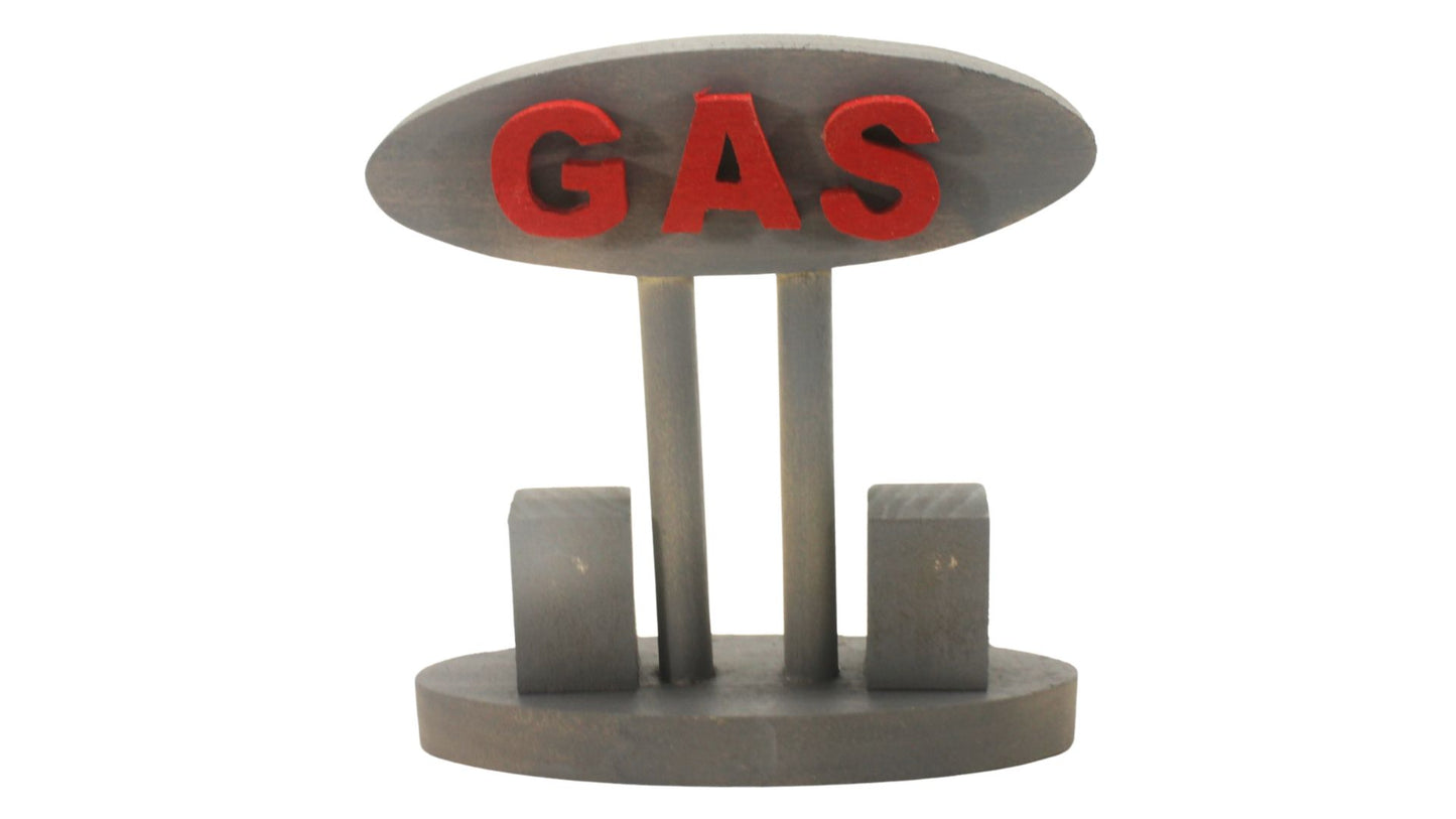 Handmade Wooden Toy Gas and Food Stop with VW Vehicles