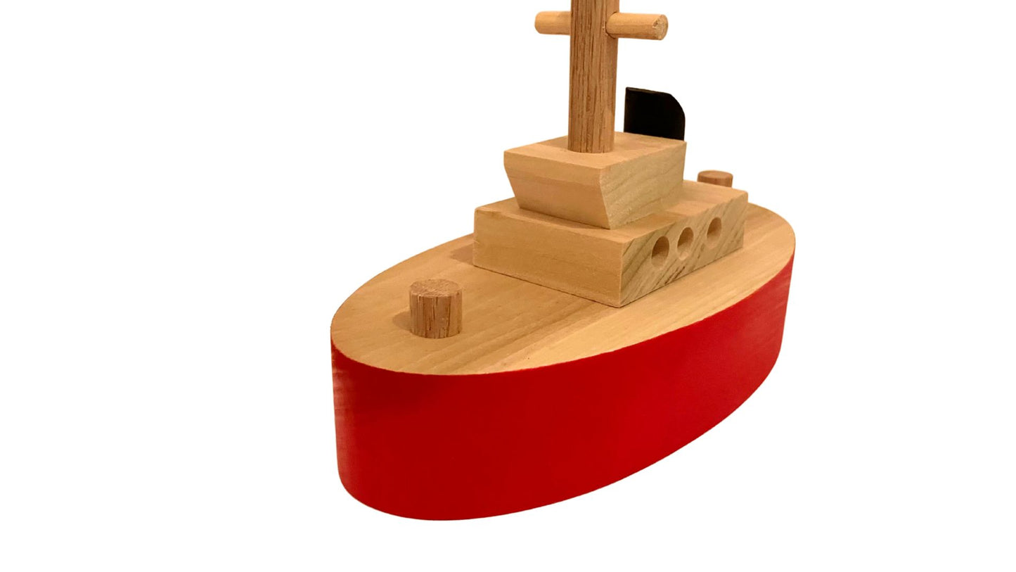 Toy Wooden Tugboat II (Indoor Use Only, Not Designed To Float)