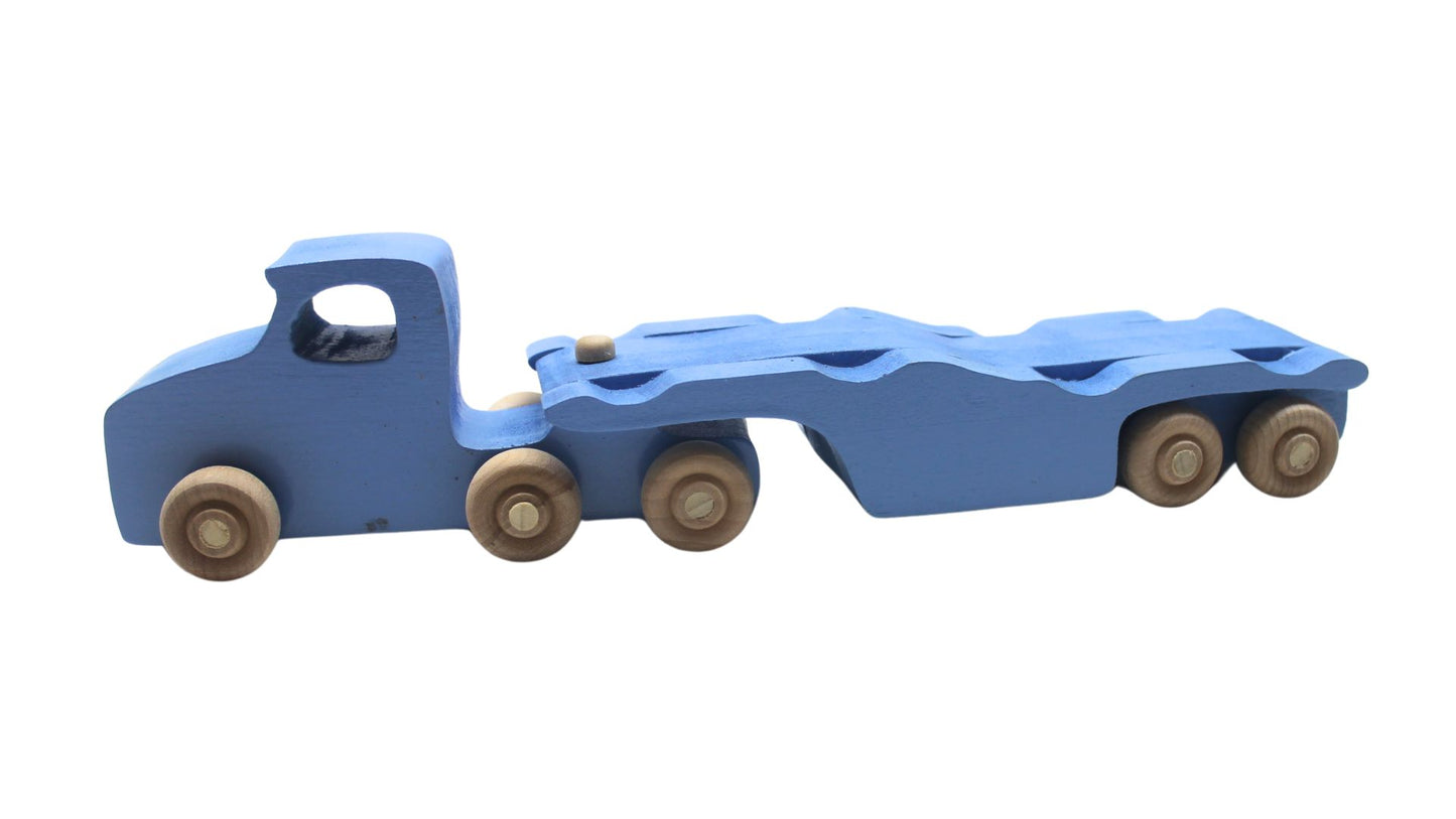 Handcrafted Wooden VW Car Carrier Truck