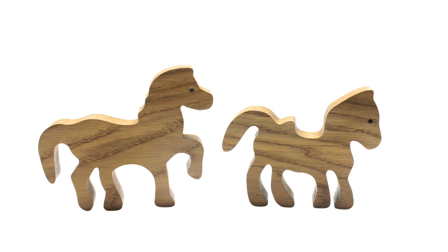 Wooden Toy Farm Set: Tractor, Wagon, Animals, and Fence