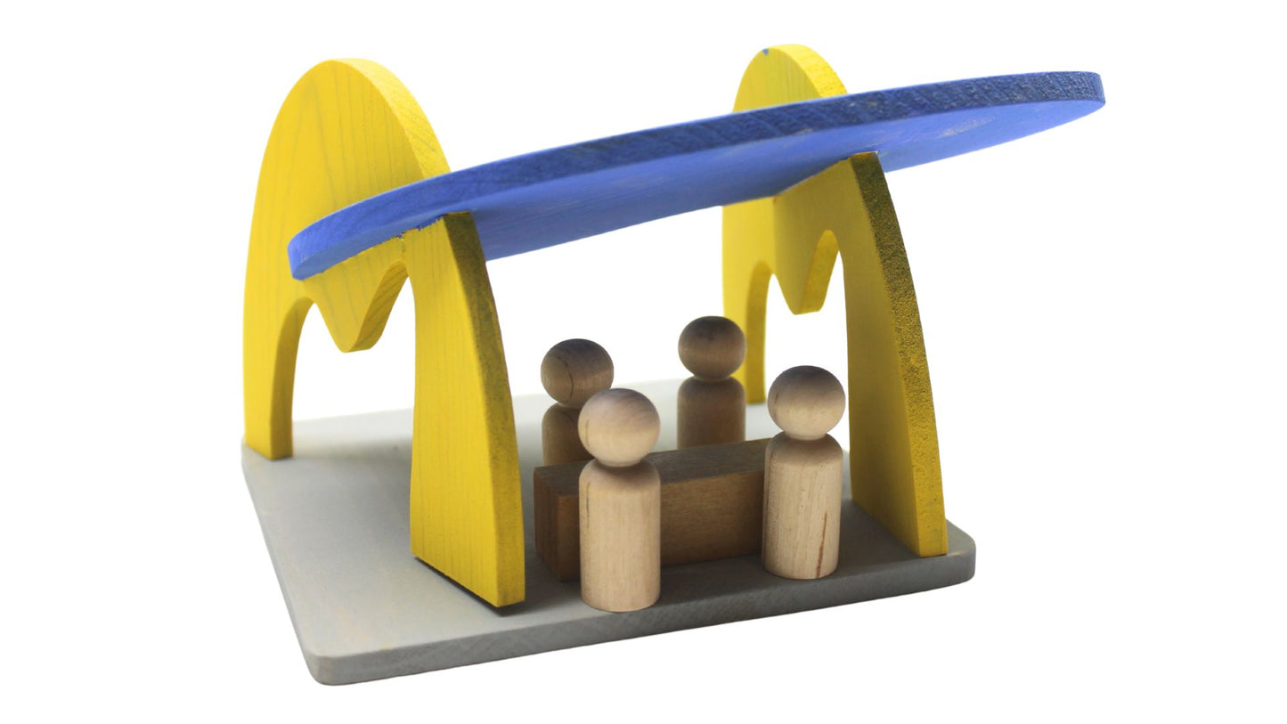 Handcrafted Wooden Toy Set: Wild Woody's Cruisin' Diner