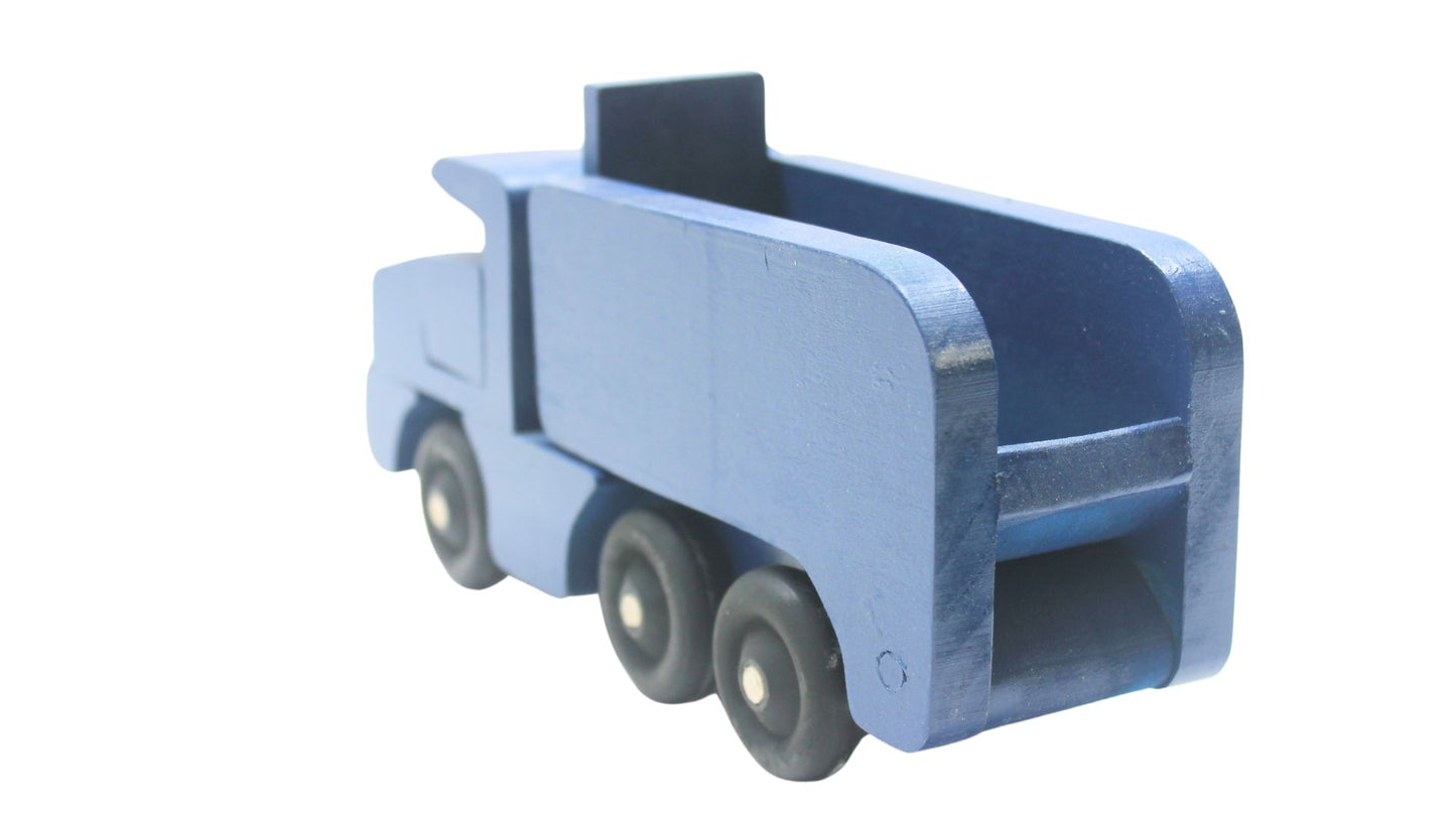 Wooden Toy Dump Truck with Tilting Bed. Choice of Colors