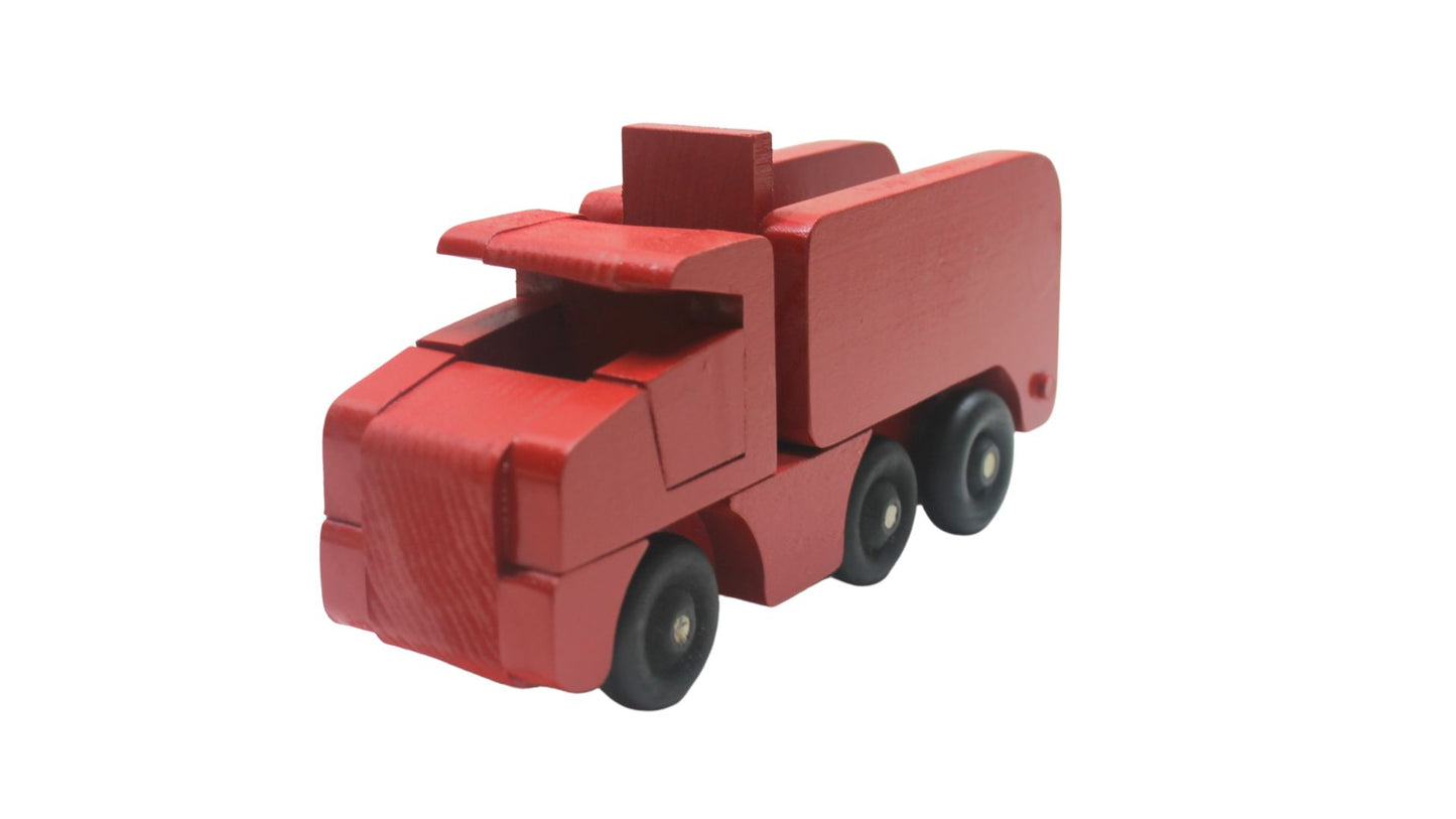Wooden Toy Dump Truck with Tilting Bed. Choice of Colors