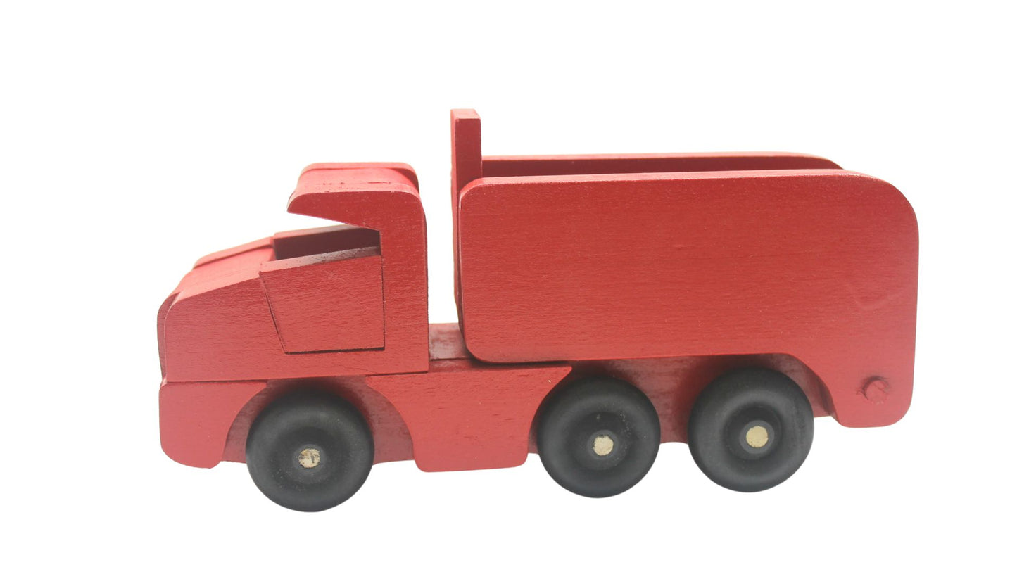 Wooden Toy Dump Truck with Tilting Bed. Choice of Colors