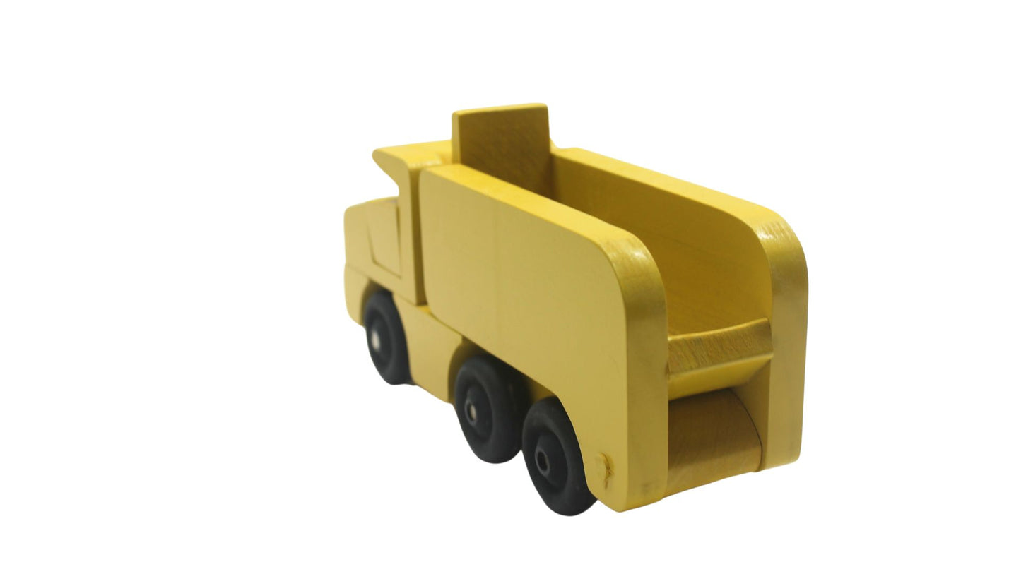 Wooden Toy Dump Truck with Tilting Bed. Choice of Colors