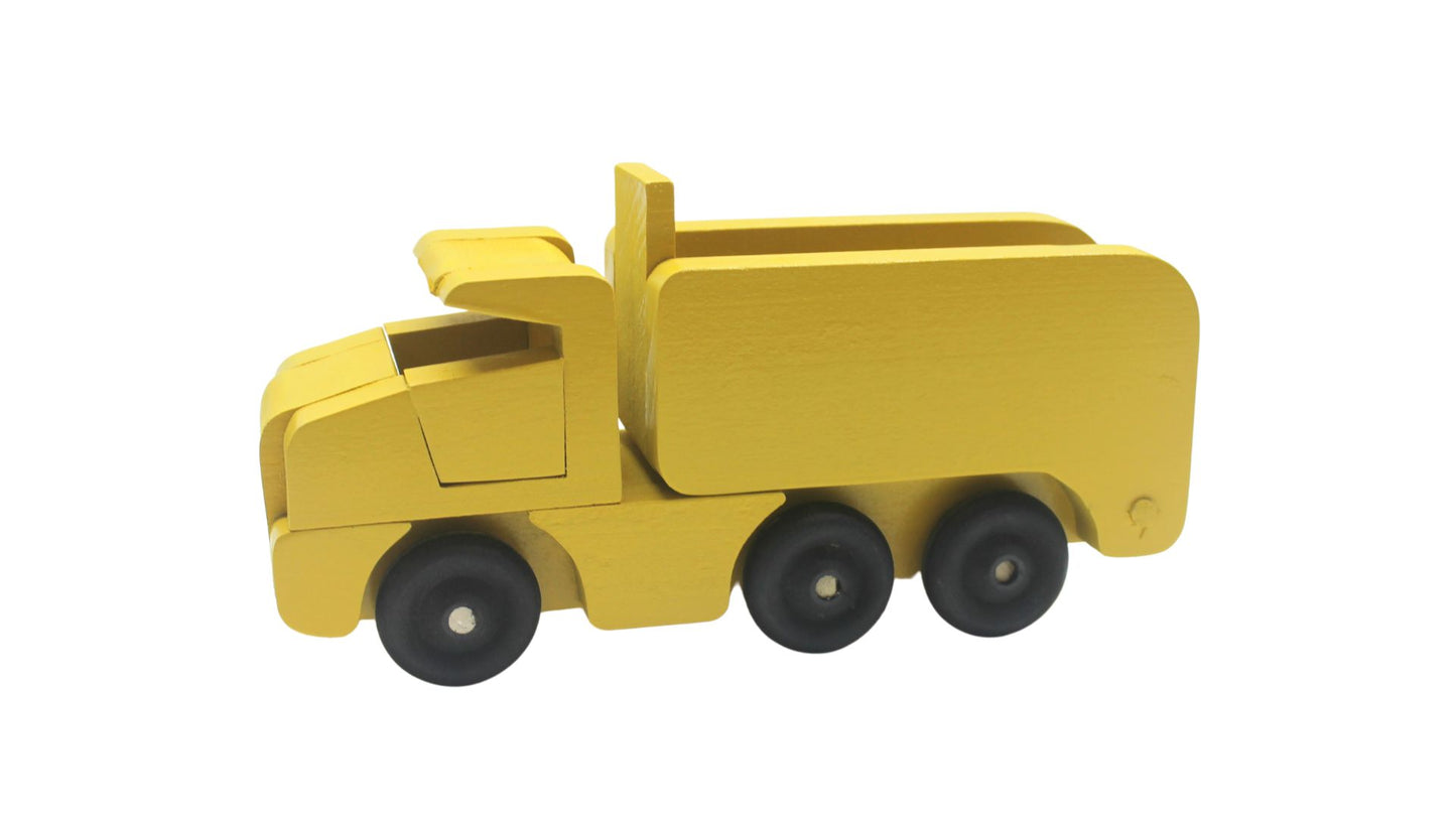 Wooden Toy Dump Truck with Tilting Bed. Choice of Colors